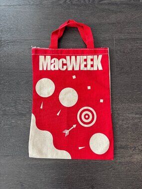 MacWeek Apple Macintosh Vintage Computer Tech Trade Show Tote Bag MacWorld RARE